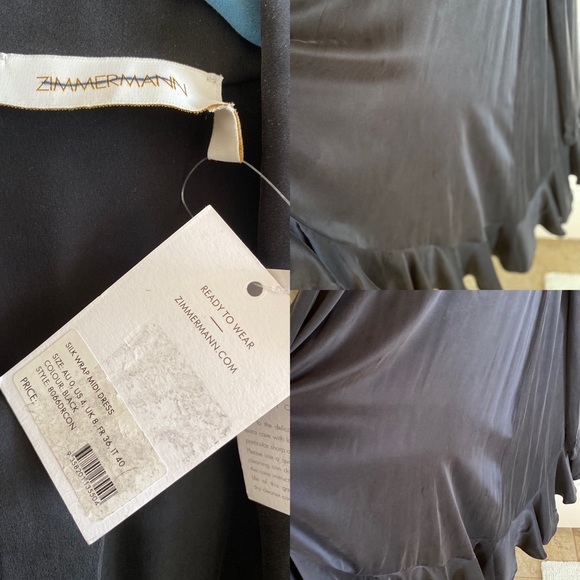 Zimmermann silk wrap midi dress with a flaw - Picture 4 of 5